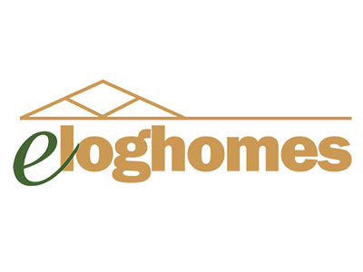 E Log Homes Logo