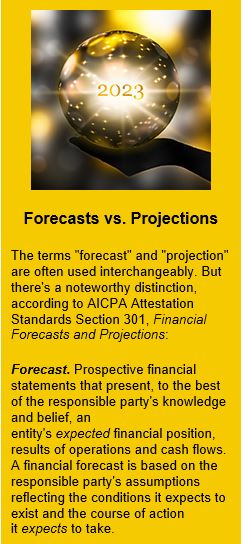 forecasts vs projections sidebar image